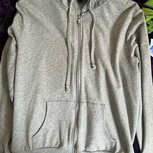Gray Zip-Up Hoodie